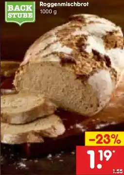 Netto Marken-Discount BACK STUBE Roggenmischbrot Angebot