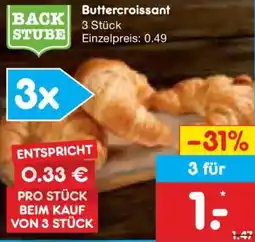 Netto Marken-Discount BACK STUBE Buttercroissant Angebot