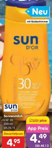 Netto Marken-Discount sun D'OR Sonnenmilch Angebot