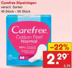 Netto Marken-Discount Carefree Slipeinlagen Angebot
