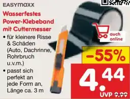 Netto Marken-Discount EASYMAXX Wasserfestes Power-Klebeband mit Cuttermesser Angebot