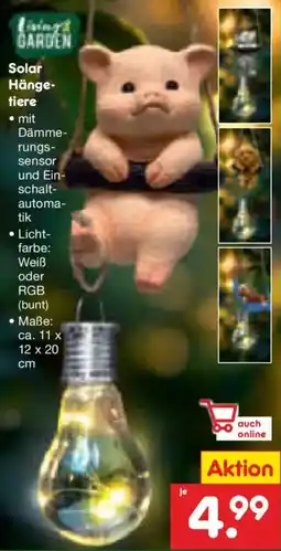 Netto Marken-Discount Living GARDEN Solar Hängetiere Angebot