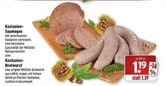 Wasgau Kastanien Saumagen Oder Kastanien Bratwurst Angebot