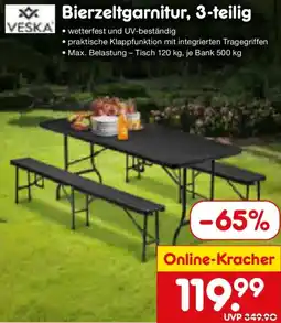 Netto Marken-Discount VESKA Bierzeltgarnitur, 3-teilig Angebot