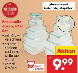 Netto Marken-Discount KITCHEN CLUB Frischhaltedosen, 10er Set Angebot