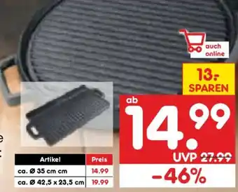 Netto Marken-Discount BBQ BOSS Gusseisen Grillplatte 2in1 Angebot