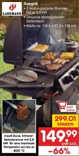 Netto Marken-Discount LANDMANN Gasgrill Angebot