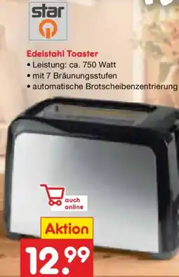 Netto Marken-Discount star Edelstahl Toaster Angebot