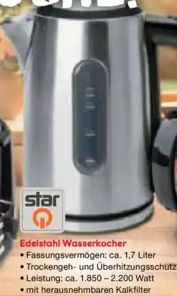 Netto Marken-Discount star Edelstahl Wasserkocher Angebot
