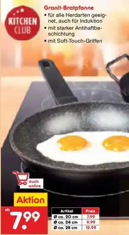 Netto Marken-Discount KITCHEN CLUB Granit-Bratpfanne Angebot