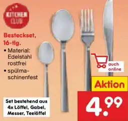 Netto Marken-Discount KITCHEN CLUB Besteckset, 16-tig. Angebot