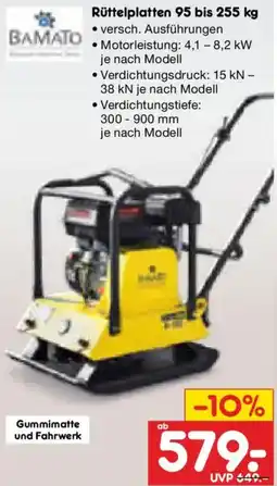 Netto Marken-Discount BAMATO Rüttelplatten 95 bis 255 kg Angebot