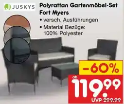 Netto Marken-Discount JUSKYS Polyrattan Gartenmöbel-Set Fort Myers Angebot