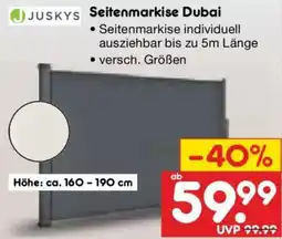 Netto Marken-Discount JUSKYS Seitenmarkise Dubai Angebot