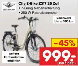 Netto Marken-Discount City E-Bike Z517.28 Zoll Angebot