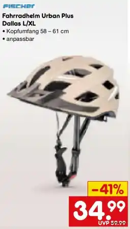Netto Marken-Discount FISCHER Fahrradhelm Urban Plus Dallas L/XL Angebot