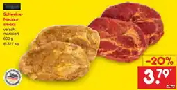 Netto Marken-Discount Schweine Nackensteaks mariniert Angebot