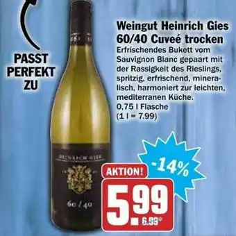 dodenhof Weingut Heinrich Gies 60-40 Cuvée Trocken Angebot