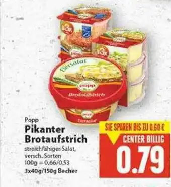 E-Center Popp Pikanter Brotaufstrich Angebot