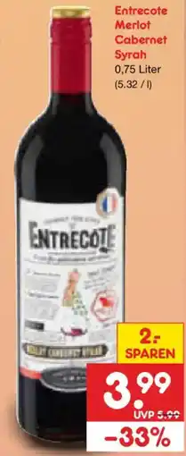 Netto Marken-Discount Entrecote Merlot Cabernet Syrah Angebot