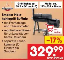 Netto Marken-Discount Smoker Holzkohlegrill Buffalo Angebot