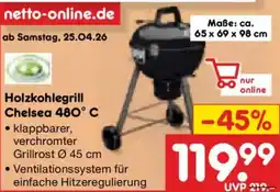 Netto Marken-Discount Holzkohlegrill Chelsea 480° C Angebot