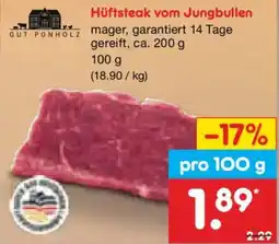 Netto Marken-Discount GUT PONHOLZ Hüftsteak vom Jungbullen Angebot