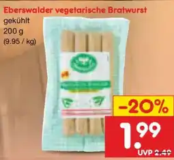 Netto Marken-Discount Eberswalder vegetarische Bratwurst Angebot