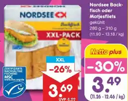 Netto Marken-Discount Nordsee Backfisch oder Matjesfilets Angebot