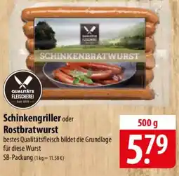 Famila Nord Ost Schinkengriller oder Rostbratwurst Angebot