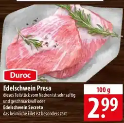 Famila Nord Ost Duroc Edelschwein Presa oder Edelschwein Secreto Angebot