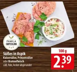 Famila Nord Ost Süßes in Aspik Kaisersülze, Prinzensülze oder Bratenfleisch Angebot