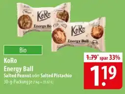 Famila Nord Ost KoRo Energy Ball Salted Peanut oder Salted Pistachio Angebot