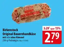Famila Nord Ost Birkenstock Original Bauernhandkäse mit oder ohne Kümmel Angebot