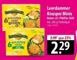 Famila Nord Ost Leerdammer Knusper Minis Natur oder Pfeffer-Chili Angebot
