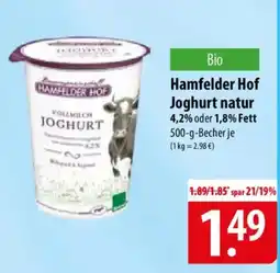 Famila Nord Ost Hamfelder Hof Joghurt natur 4,2% oder 1,8% Fett Angebot