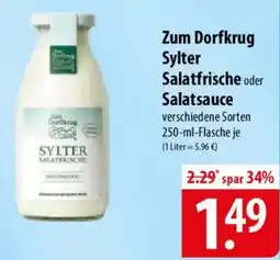 Famila Nord Ost Zum Dorfkrug Sylter Salatfrische oder Salatsauce Angebot