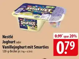 Famila Nord Ost Nestlé Joghurt oder Vanillejoghurt mit Smarties Angebot