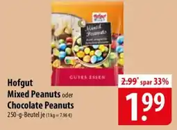 Famila Nord Ost Hofgut Mixed Peanuts oder Chocolate Peanuts Angebot