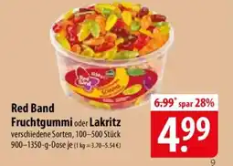 Famila Nord Ost Red Band Fruchtgummi oder Lakritz Angebot