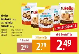 Famila Nord Ost kinder Kinderini oder nutella biscuits Angebot