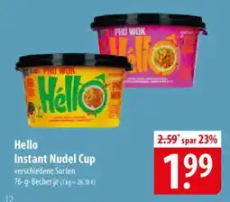 Famila Nord Ost Hello Instant Nudel Cup Angebot