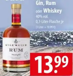 Famila Nord Ost Gin, Rum oder Whiskey Angebot
