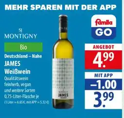 Famila Nord Ost MONTIGNY Deutschland - Nahe JAMES Weißwein Angebot