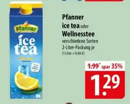 Famila Nord Ost Pfanner ice tea oder Wellnesstee Angebot