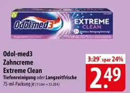 Famila Nord Ost Odol-med3 Zahncreme Extreme Clean Tiefenreinigung oder Langzeitfrische Angebot