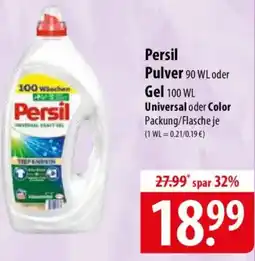Famila Nord Ost Persil Pulver 90 WL oder Gel 100 WL Universal oder Color Angebot