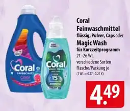 Famila Nord Ost Coral Feinwaschmittel flüssig, Pulver, Caps oder Magic Wash für Kurzzeitprogramm Angebot