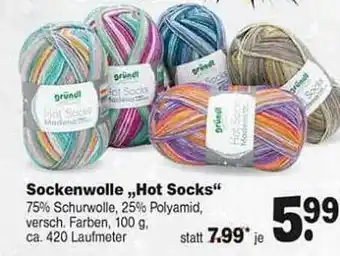 Repo Markt Gründl Sockenwolle „hot Socks“ Angebot