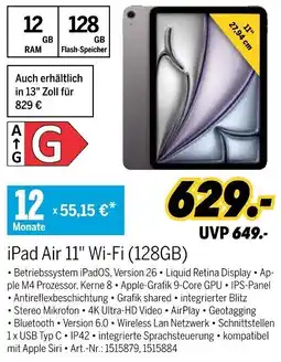 MEDIMAX iPad Air 11" Wi-Fi (128GB) Angebot